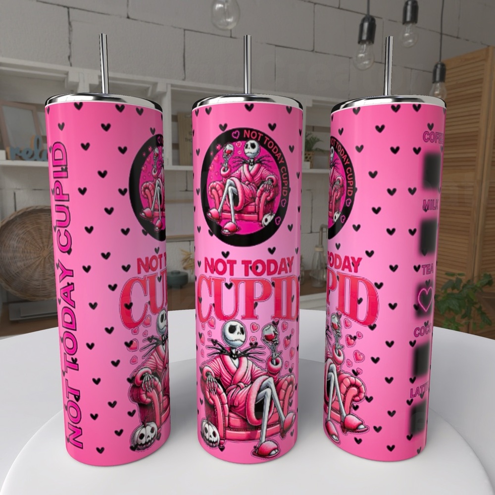 20oz NOT TOAST CUPID, JACK STAINS STEEL SUBLIMATED TUMBLER